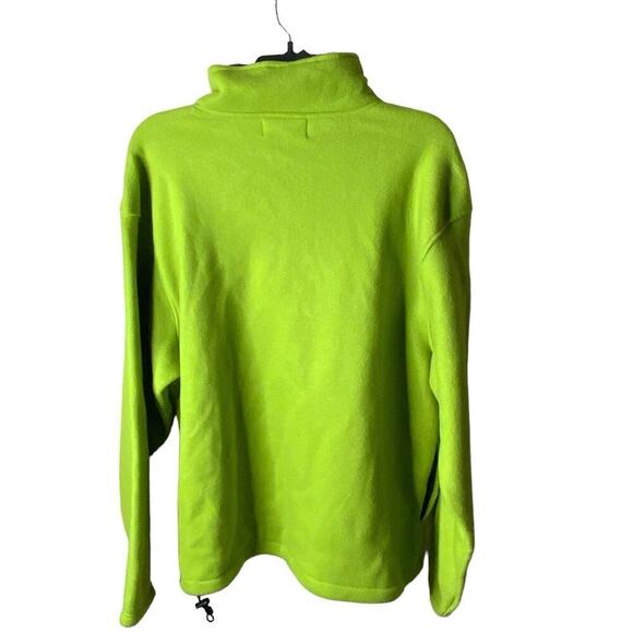 Old Navy Performance Fleece Jacket Womens XXL 1/4 Zip Pullover Neon Yellow NWT - Picture 2 of 6